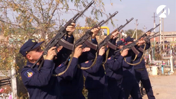 В Астрахани перезахоронили останки бойца, погибшего под Полтавой